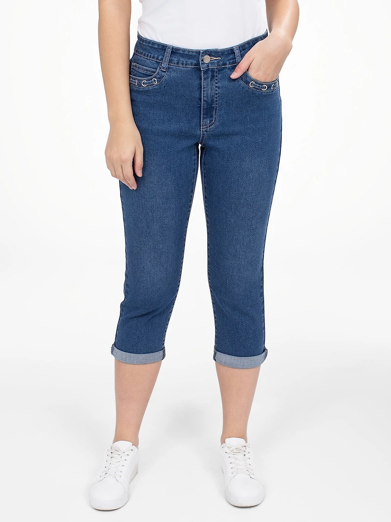 Capri droit en denim