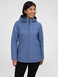 Semi-fitted mid-thigh coat