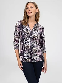 Blouse à manches 3/4 avec boutons