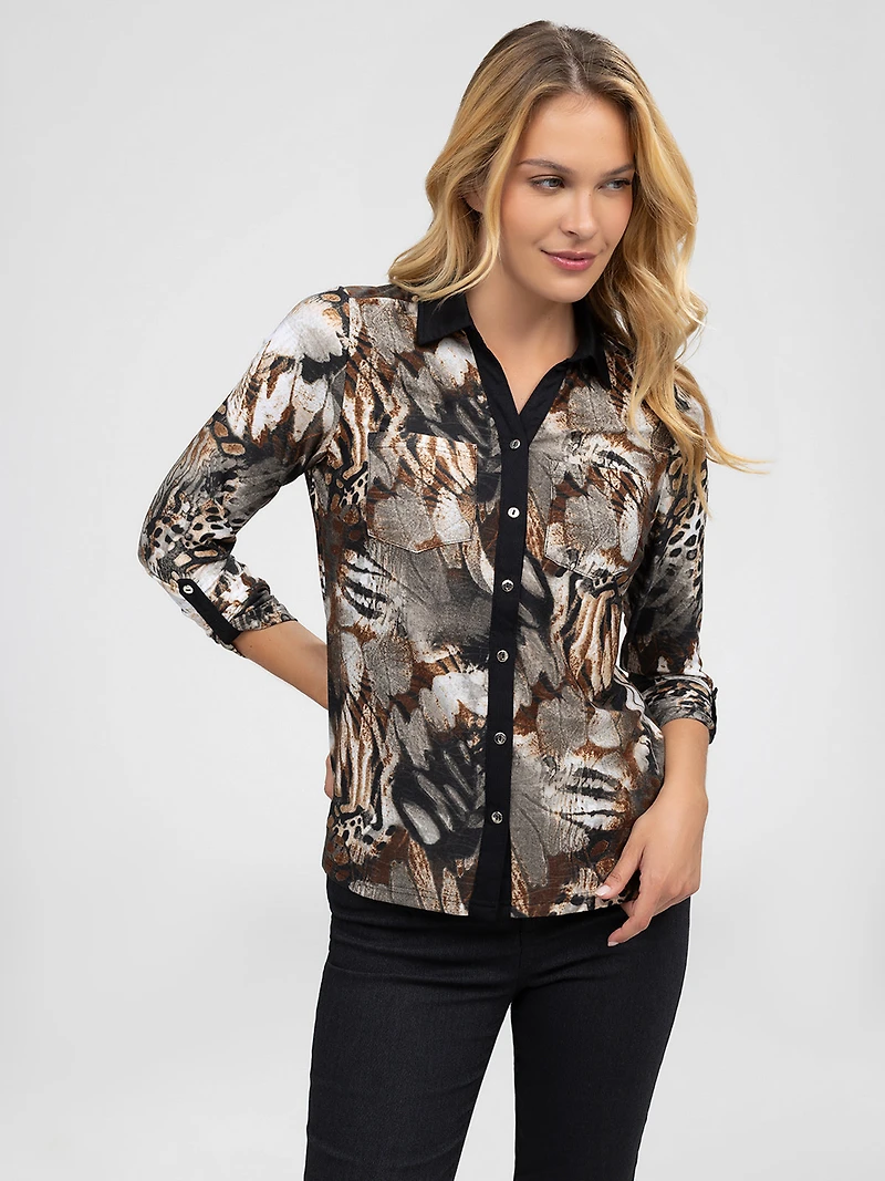 Blouse à manches longues avec boutons