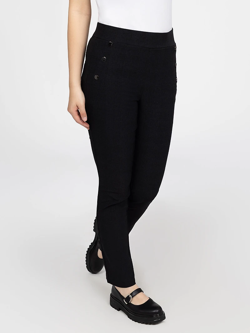 Pantalon étroit semi-ajusté à enfiler