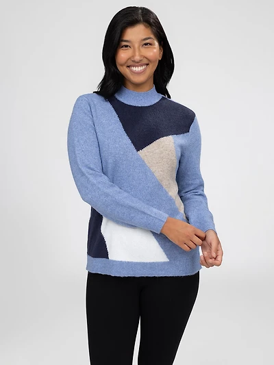 Long-sleeve loose pullover sweater