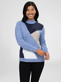 Long-sleeve loose pullover sweater