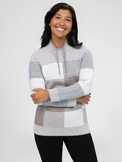 Long-sleeve loose pullover sweater
