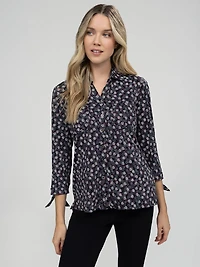 Blouse à manches 3/4 avec boutons