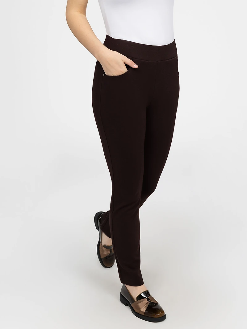 Straight semi-fitted pull-on pant - Petite