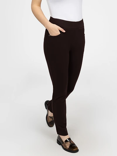 Straight semi-fitted pull-on pant - Petite