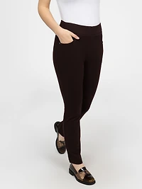 Straight semi-fitted pull-on pant - Petite