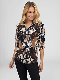 Blouse à manches 3/4 avec boutons