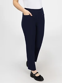 Straight pull-on dress pant  - Petite