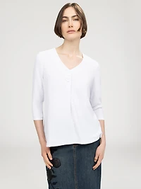 3/4-sleeve semi-fitted t-shirt