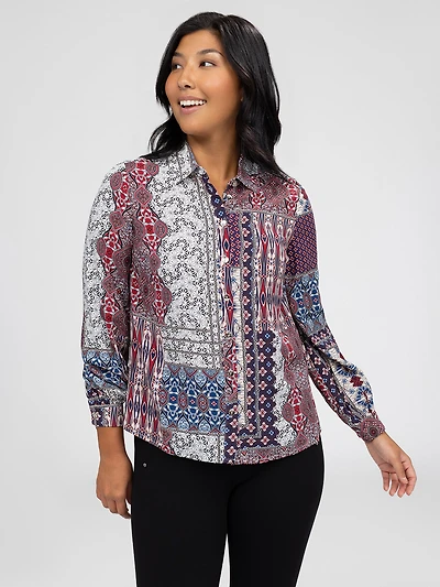 Blouse à manches longues avec boutons