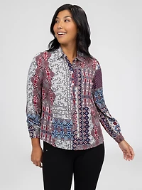 Blouse à manches longues avec boutons