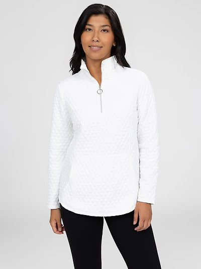 Long-sleeve semi-fitted knit tunic