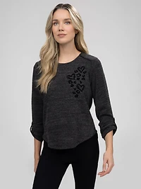 Tunique en tricot à manches longues