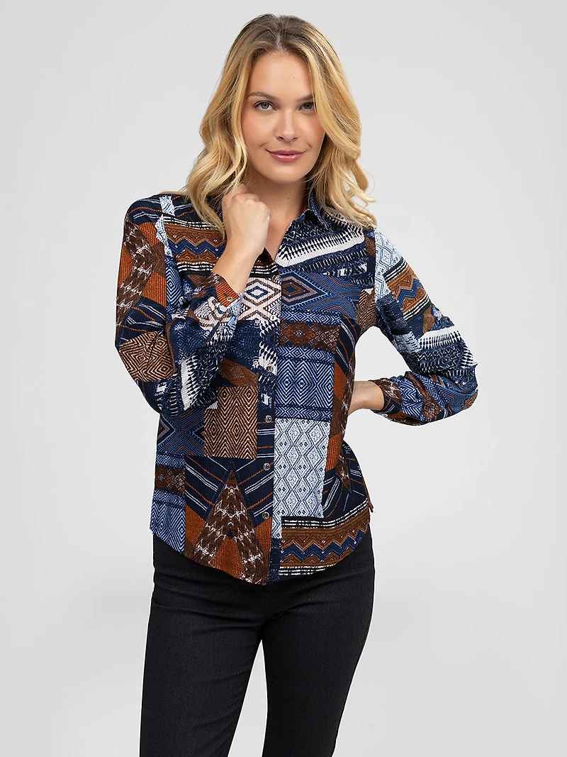 Blouse à manches longues avec boutons