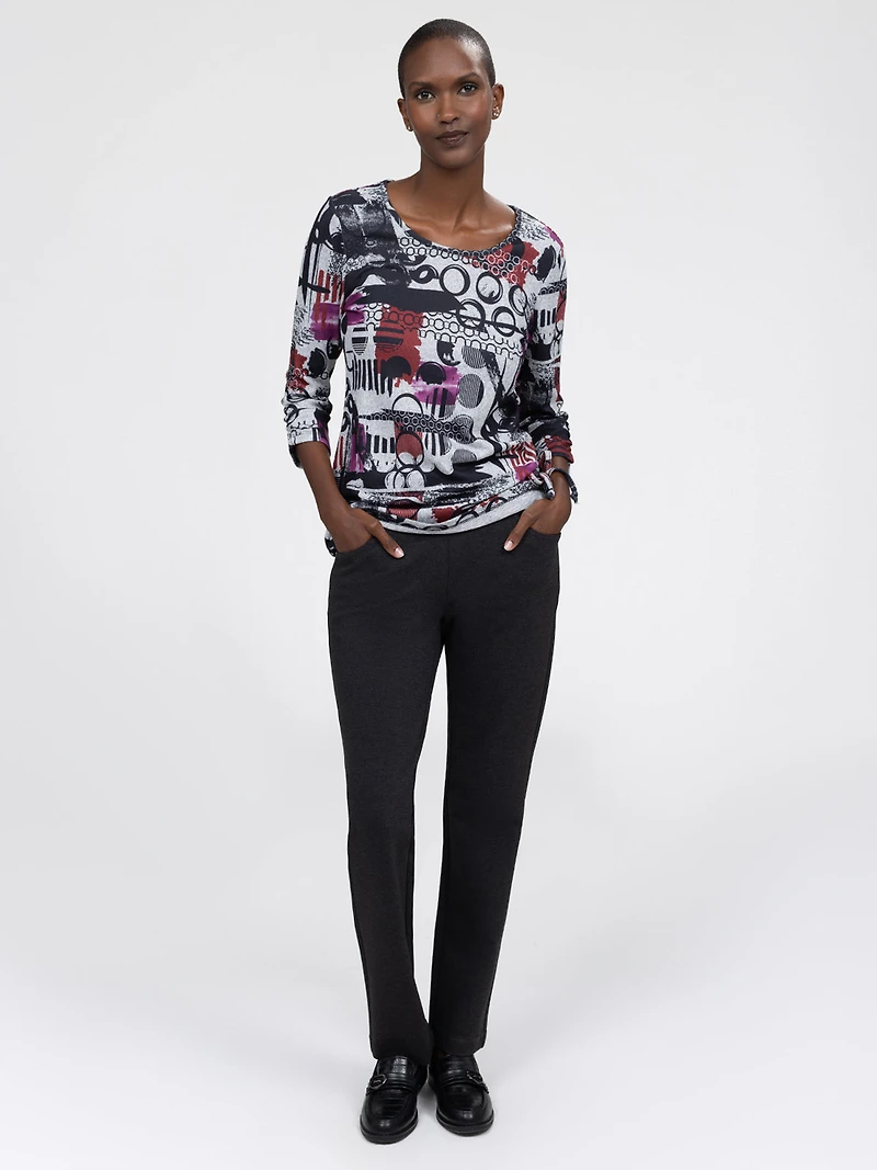 3/4-sleeve fitted t-shirt
