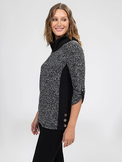 3/4-sleeve semi-fitted tunic