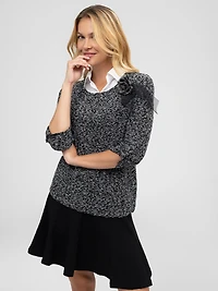 Haut trompe l'œil à manches 3/4