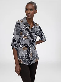 Blouse à manches 3/4 avec boutons