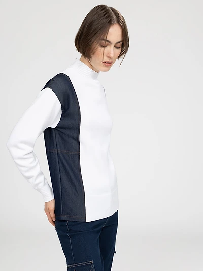 Long-sleeve loose pullover sweater