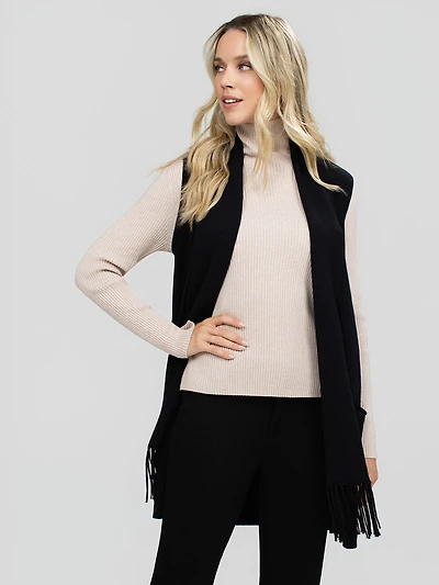 Cardigan en tricot ouvert sans manches