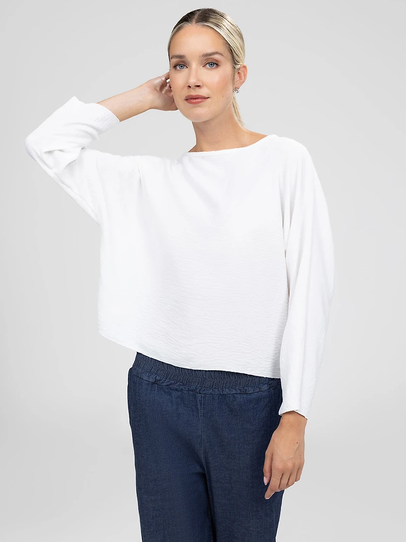 Long-sleeve loose blouse