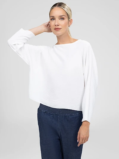 Long-sleeve loose blouse