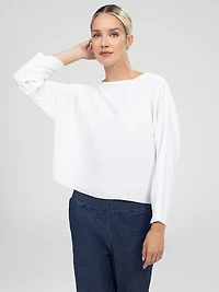Long-sleeve loose blouse