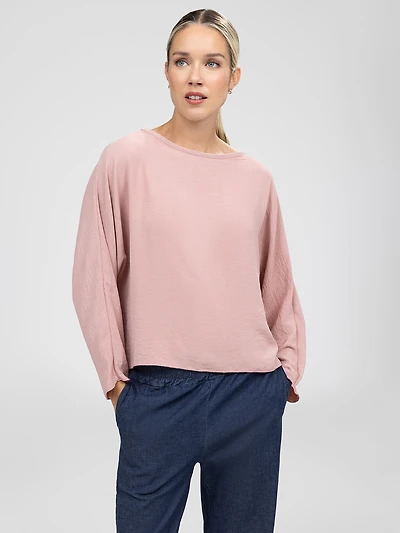 Long-sleeve loose blouse