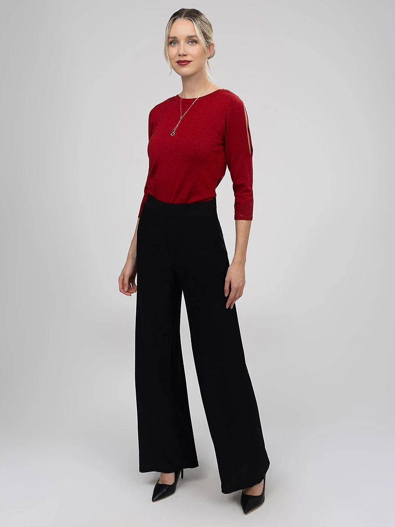Straight pull-on pant