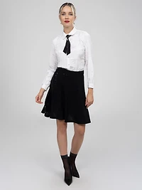 Jupe midi évasée en tricot