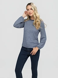 Long-sleeves fitted t-shirt