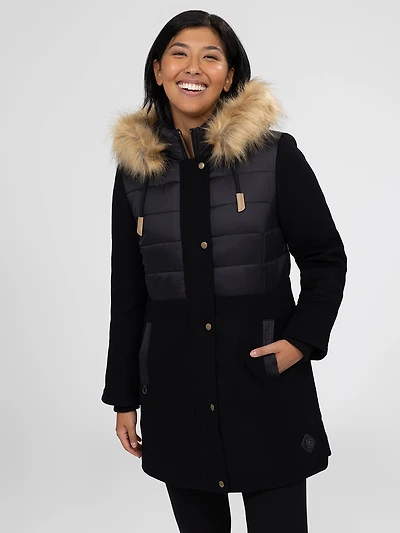 Semi-fitted coat