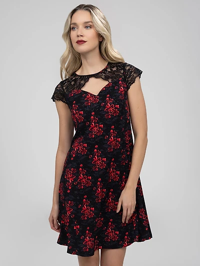Robe midi évasée en tricot