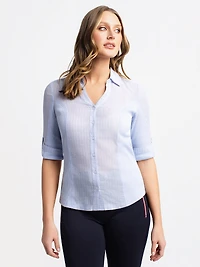 Blouse à manches courtes avec boutons