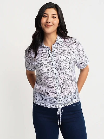 Blouse à manches courtes avec boutons