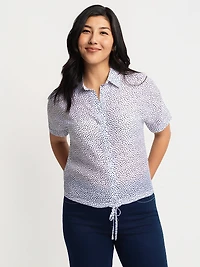 Blouse à manches courtes avec boutons