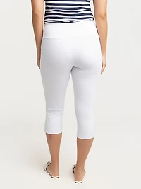 High-waisted pull-on capri