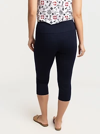 High-waisted pull-on capri