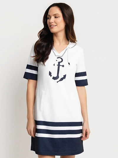 Robe courte droite en tricot