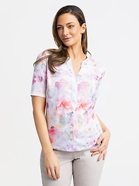 Blouse à manches 3/4 avec boutons