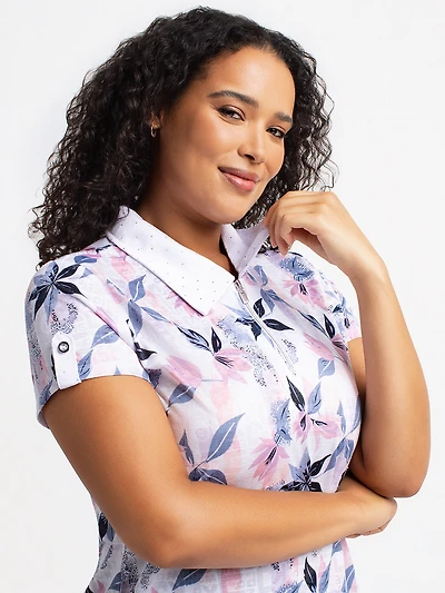 Short-sleeve fooler tunic