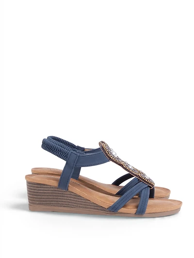 Sandales à talons compensés