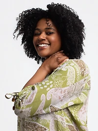 Blouse à manches 3/4 avec boutons