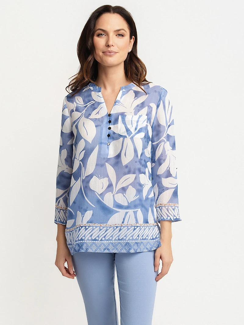 Tunique ample à manches courtes