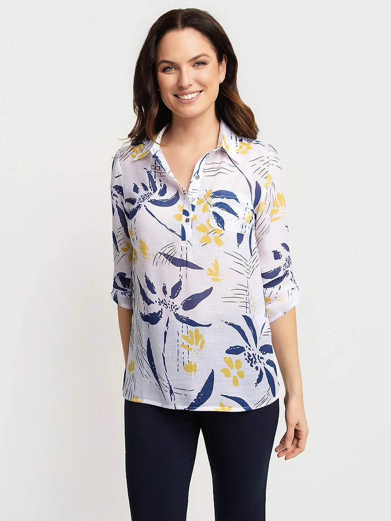 Tunique ample à manches courtes