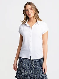 Blouse à manches courtes avec boutons