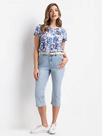 Capri étroit en denim