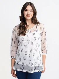 Tunique à manches 3/4